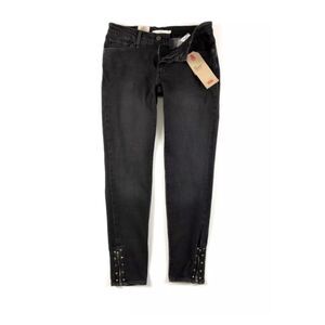 Levi's 711 Ankle Women's Dark Gray Skinny Mid Rise Jeans size 0